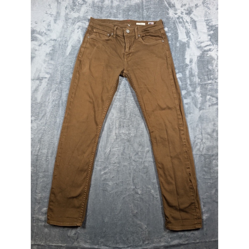 NOEND Denim Jeans Mens 29x28 Brown Slim Cotton Stretch Twill Pants USA Made